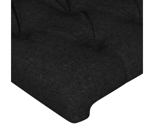 Gultas Galvgaļi, 2 Gab., 100X7X78/88 Cm, Melns Audums Vidaxl