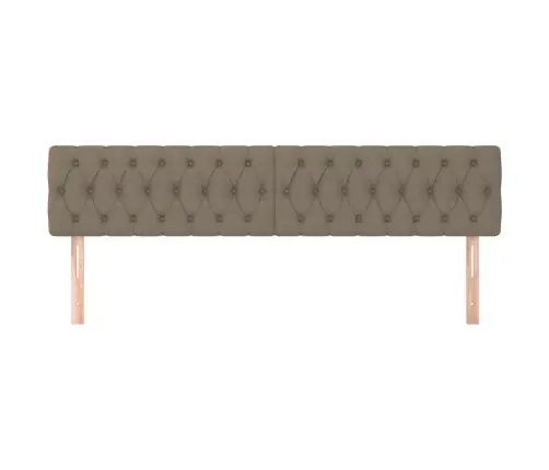 Voodipeatsid 2 Tk, Pruunikashall, 100X7X78/88 cm Kangas