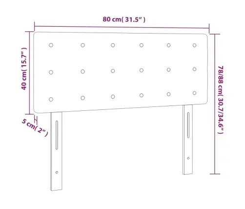 Gultas Galvgalis, 80X5X78/88 Cm, Tumši Pelēks Audums Vidaxl Gultas Galvgalis, 80X5X78/88 Cm, Tumši Pelēks Audums Vidaxl