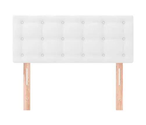 Gultas Galvgalis, 80X5X78/88 Cm, Balta Mākslīgā Āda Vidaxl