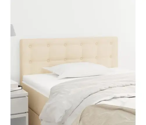 Gultas Galvgalis, 90X5X78/88 Cm, Krēmkrāsas Audums Vidaxl Gultas Galvgalis, 90X5X78/88 Cm, Krēmkrāsas Audums Vidaxl