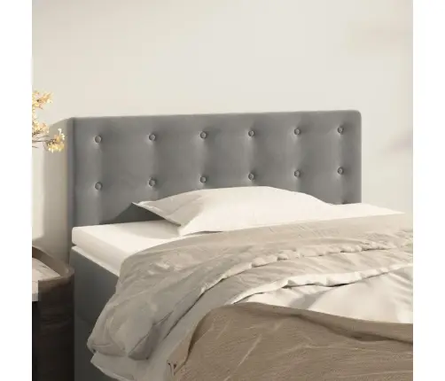 Galvūgalis, Šviesiai Pilkos Spalvos, 90X5X78/88cm Aksomas