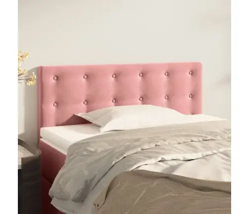Gultas Galvgalis, 90X5X78/88 Cm, Rozā Samts Vidaxl Gultas Galvgalis, 90X5X78/88 Cm, Rozā Samts Vidaxl