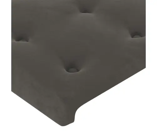 Voodiraam Peats, Tumehall, 100X5X78/88 cm Samet