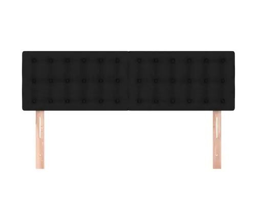 Gultas Galvgaļi, 2 Gab., 72X5X78/88 Cm, Melns Audums Vidaxl