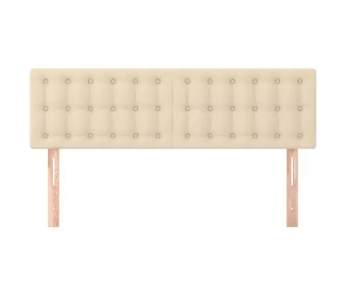 Gultas Galvgaļi, 2 Gab., 72X5X78/88 Cm, Krēmkrāsas Audums Vidaxl