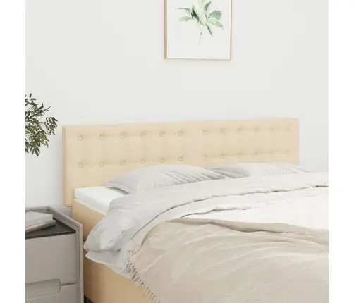 Gultas Galvgaļi, 2 Gab., 72X5X78/88 Cm, Krēmkrāsas Audums Vidaxl