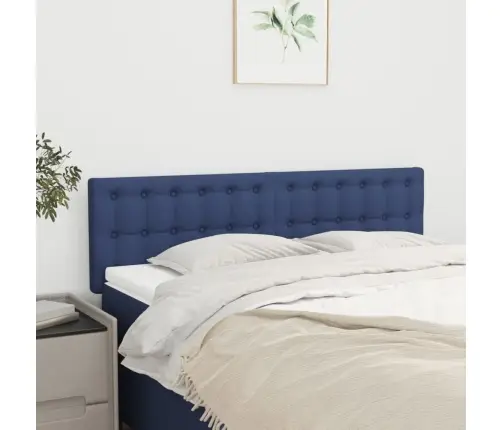 Gultas Galvgaļi, 2 Gab., 72X5X78/88 Cm, Zils Audums Vidaxl