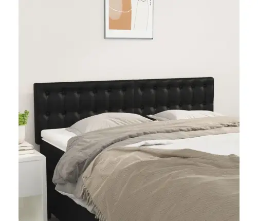 Gultas Galvgaļi, 2 Gab., 72X5X78/88 Cm, Melna Mākslīgā Āda Vidaxl