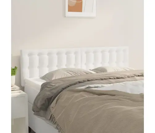 Voodipeatsid 2 Tk, Valge, 72X5X78/88 cm Kangas