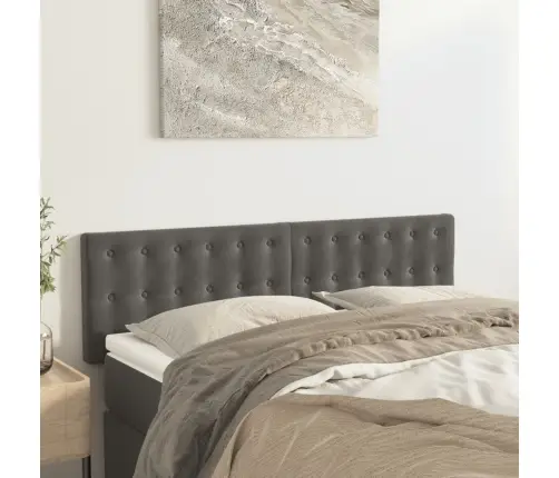 Galvūgaliai, 2Vnt., Tamsiai Pilki, 72X5X78/88cm Aksomas