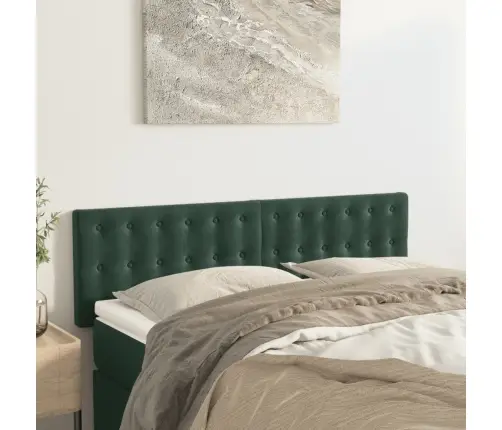 Galvūgaliai, 2Vnt., Tamsiai Žali, 72X5X78/88cm Aksomas