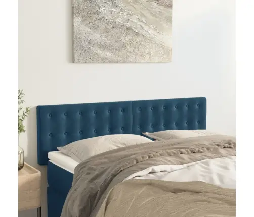 Galvūgaliai, 2Vnt., Tamsiai Mėlyni, 72X5X78/88cm Aksomas