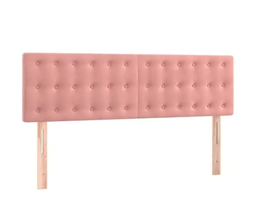 Galvūgalis, 2Vnt. Rožinės Spalvos, 72X5X78/88cm Aksomas