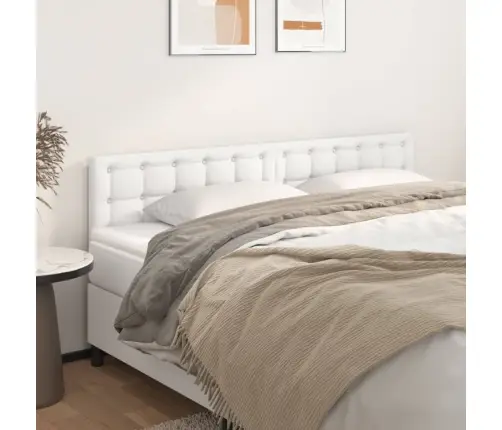 Gultas Galvgaļi, 2 Gab., 80X5X78/88 Cm, Balta Mākslīgā Āda Vidaxl Gultas Galvgaļi, 2 Gab., 80X5X78/88 Cm, Balta Mākslīgā Āda Vidaxl