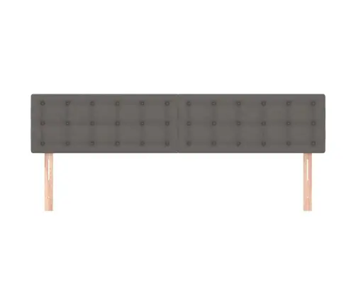 Gultas Galvgaļi, 2 Gab., 80X5X78/88 Cm, Pelēka Mākslīgā Āda Vidaxl