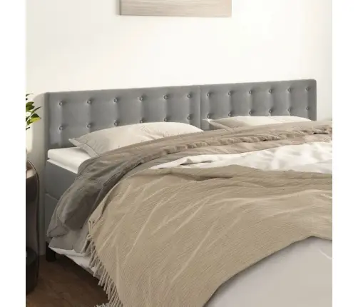 Voodipeatsid 2 Tk, Helehall, 90X5X78/88 cm Samet