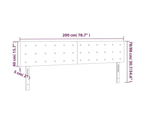 Gultas Galvgaļi, 2 Gab., 100X5X78/88 Cm, Tumši Pelēks Audums Vidaxl