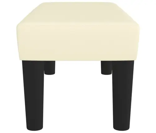 Suoliukas, Kreminės Spalvos, 70X30X30cm Dirbtinė Oda