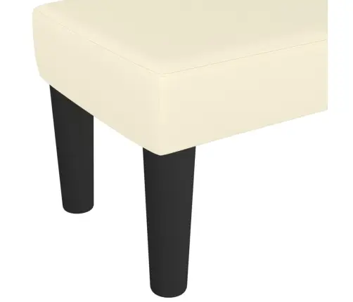 Suoliukas, Kreminės Spalvos, 70X30X30cm Dirbtinė Oda