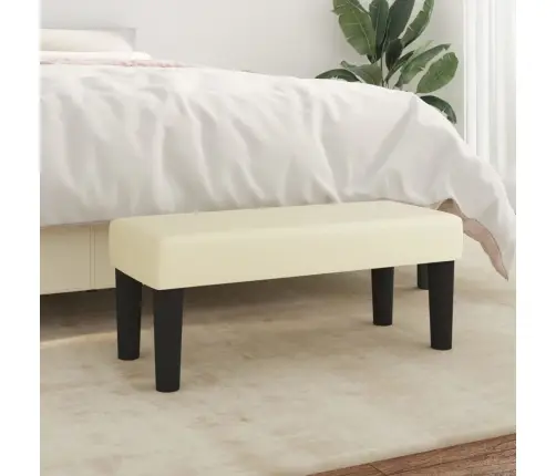 Suoliukas, Kreminės Spalvos, 70X30X30cm Dirbtinė Oda