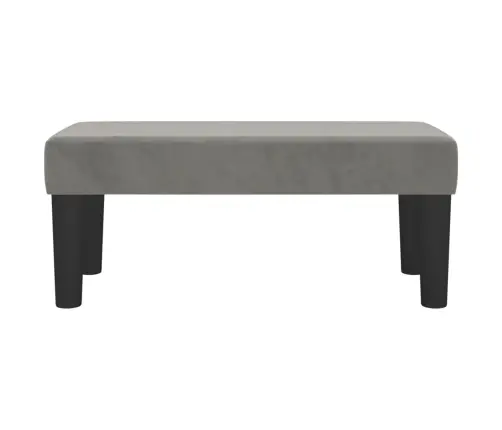 Sols, Gaiši Pelēks, 70X30X30 Cm, Samts Vidaxl