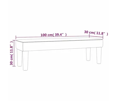 Sols, Pelēkbrūns, 100X30X30 Cm, Audums Vidaxl