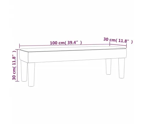 Sols, Gaiši Pelēks, 100X30X30 Cm, Audums Vidaxl