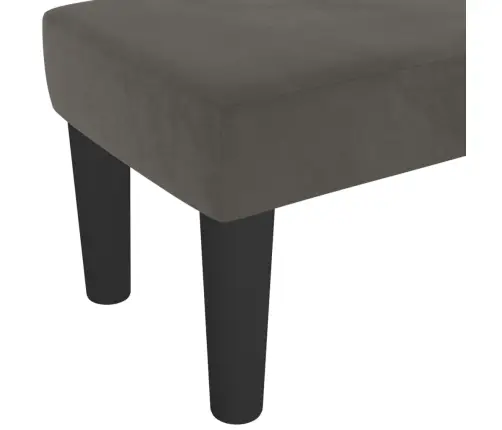 Sols, Tumši Pelēks, 100X30X30 Cm, Samts Vidaxl