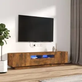 2-Daļīgs Tv Skapīšu Komplekts, Led, Ozolkoka, Inženierijas Koks Vidaxl