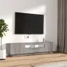 2-Daļīgs Tv Skapīšu Komplekts, Led, Pelēks, Inženierijas Koks Vidaxl
