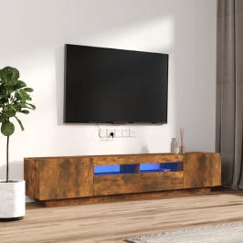 2-Daļīgs Tv Skapīšu Komplekts, Led, Ozolkoka, Inženierijas Koks Vidaxl