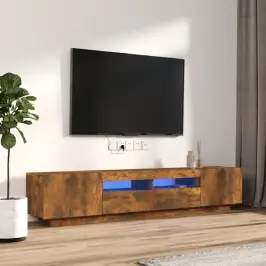 2-Daļīgs Tv Skapīšu Komplekts, Led, Ozolkoka, Inženierijas Koks Vidaxl