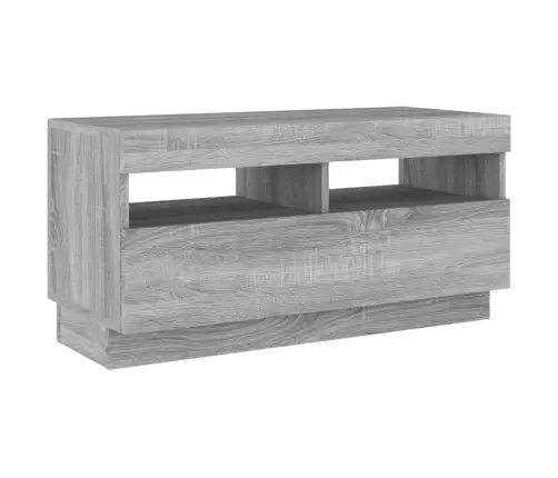 3-Daļīgs Tv Skapīšu Komplekts, Led, Pelēks, Inženierijas Koks Vidaxl