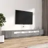 3-Daļīgs Tv Skapīšu Komplekts, Led, Pelēks, Inženierijas Koks Vidaxl