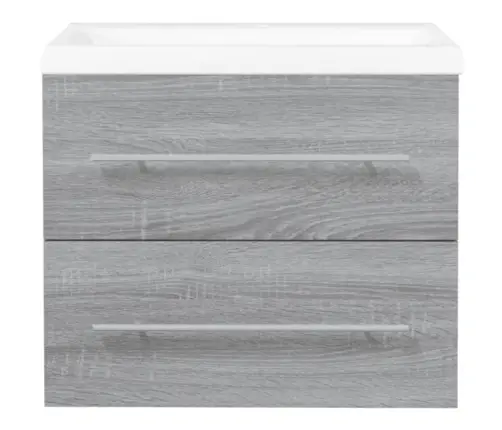 Skapītis Ar Iebūvētu Izlietni, Pelēka Ozola, Inženierijas Koks Vidaxl