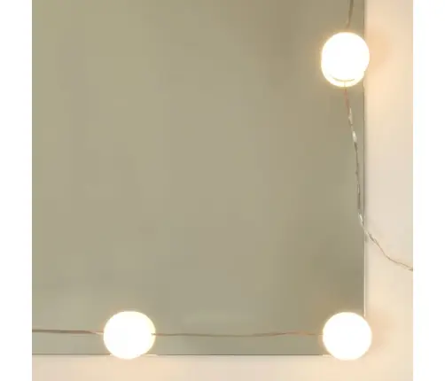 Spoguļgaldiņš Ar Plauktiem, Led, Ozola Krāsa, Inženierijas Koks Vidaxl