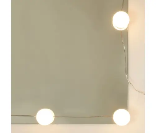 Spoguļgaldiņš Ar Plauktiem, Led, Ozola Krāsa, Inženierijas Koks Vidaxl