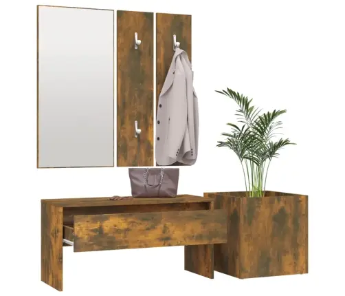 Gaiteņa Mēbeļu Komplekts, Ozolkoka Krāsa, Inženierijas Koks Vidaxl