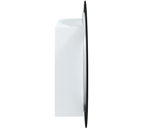 Vannitoakapp Ümmarguse Peegli Ja Led-Iga, Valge, 54X54X17,5 Cm