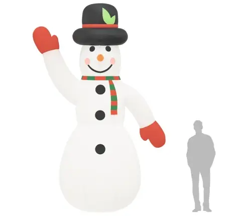 Piepūšams Sniegavīrs, Led, 455 Cm Vidaxl