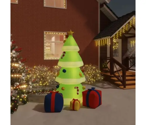 Piepūšama Ziemassvētku Egle, Led, 240 Cm Vidaxl