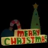 Pripučiama Dekoracija Merry Christmas Su Led Lemputėmis, 197Cm