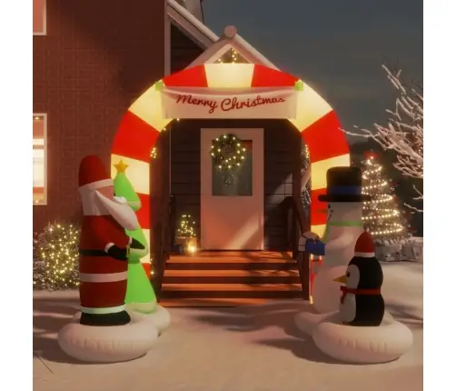Piepūšama Ziemassvētku Arka, Led, 260 Cm Vidaxl Piepūšama Ziemassvētku Arka, Led, 260 Cm Vidaxl