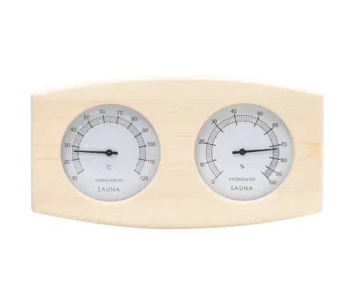 Kaks Ühes Sauna Termo-Hügromeeter Ja Liivakell, Männipuit
