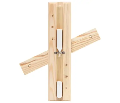 Pirts Higrometrs, Termometrs Un Smilšu Pulkstenis, Priedes Koks Vidaxl