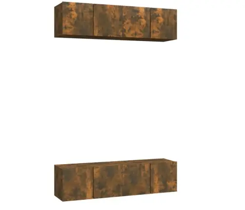 Telerikapid 4 Tk, Suitsutatud Tamm, 60X30X30 cm Tehispuit