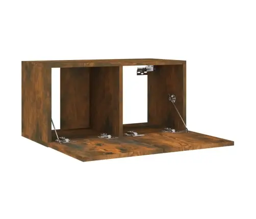 4-Osaline Telerikappide Komplekt, Suitsutatud Tamm, Tehispuit