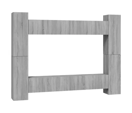 10-Osaline Telerikappide Komplekt, Hall Sonoma Tamm, Tehispuit