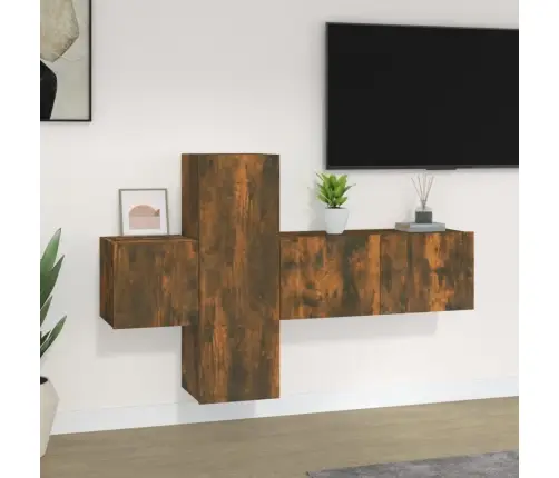 3-Osaline Telerikappide Komplekt, Suitsutatud Tamm, Tehispuit